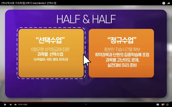 2학기 HALF&HALF 선택수업
